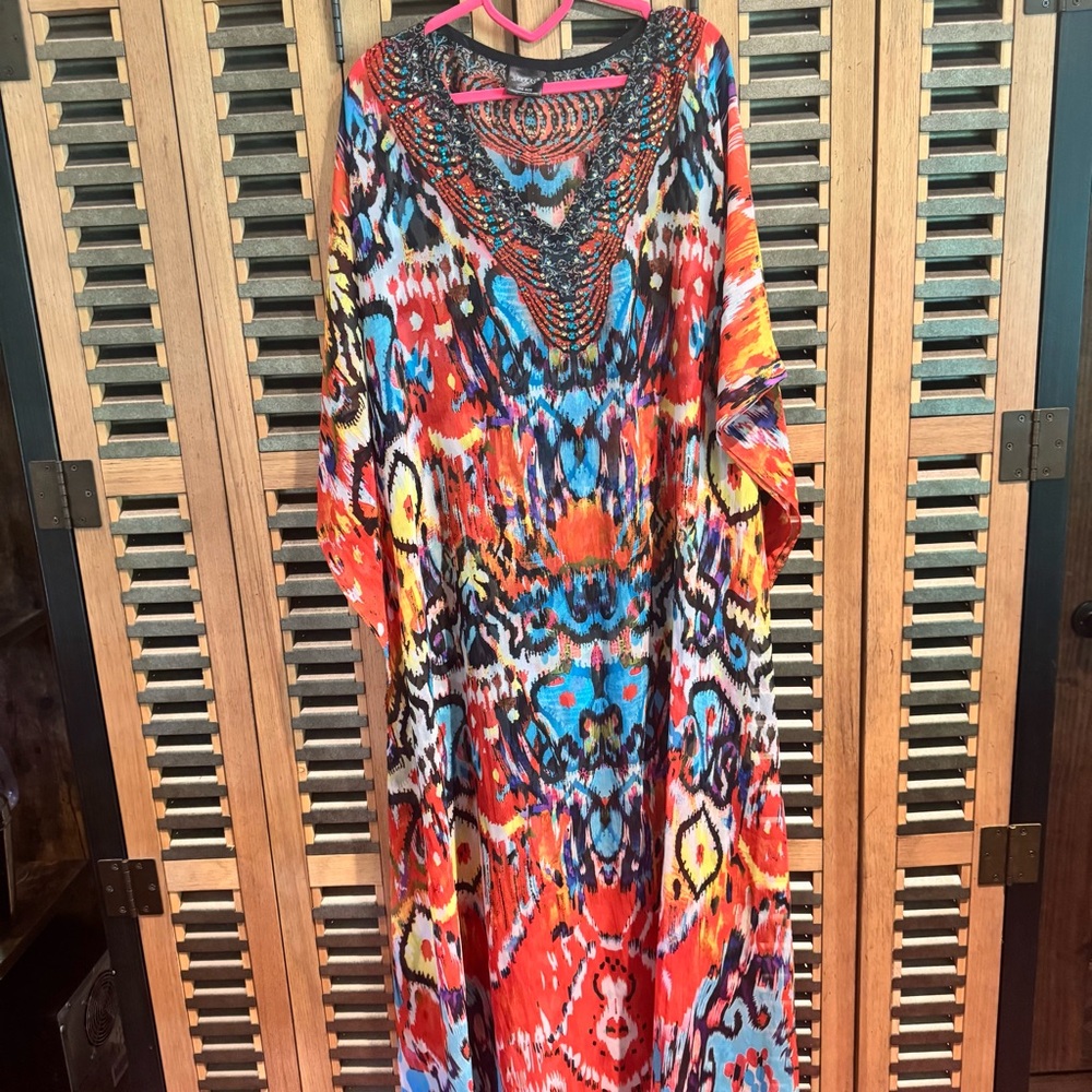 SAKkAS Colorful Patterned Maxi Dress